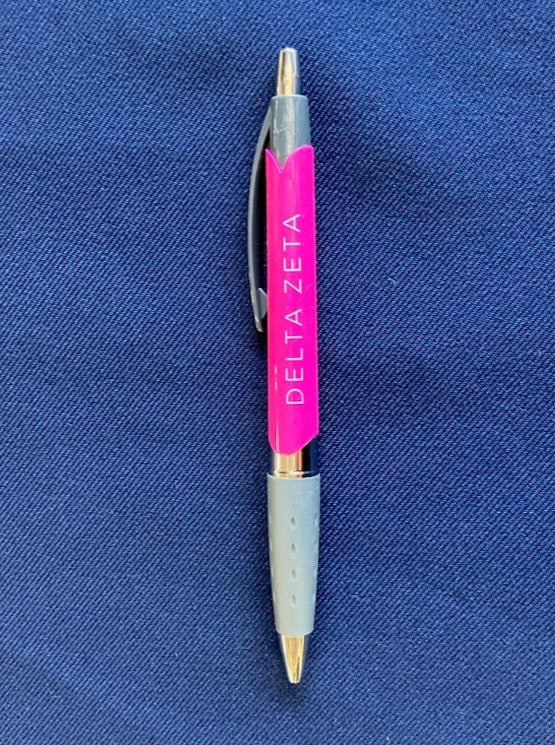 Pink and Grey Delta Zeta Pens