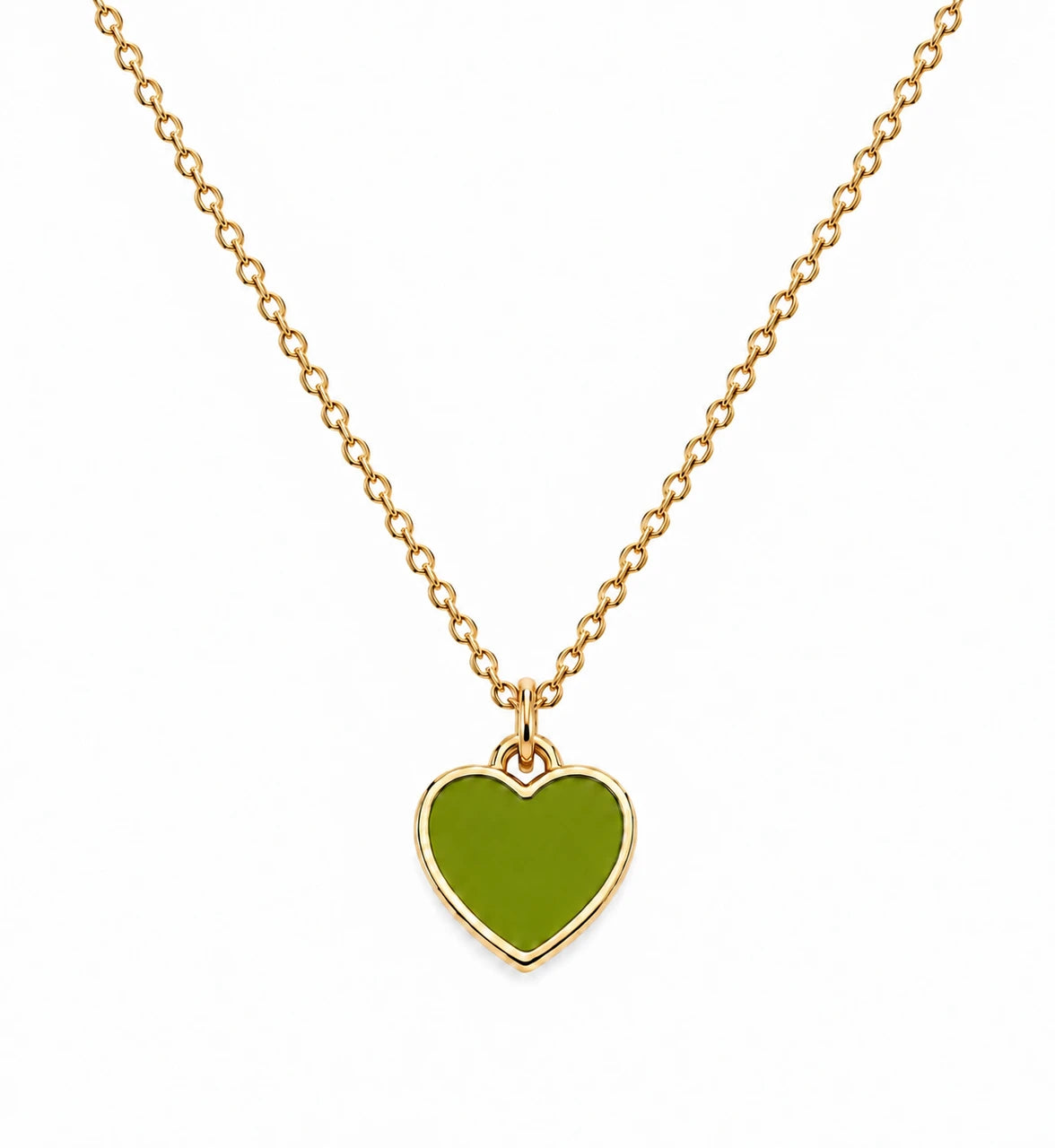 Gold Mini Heart Color Pop Necklace