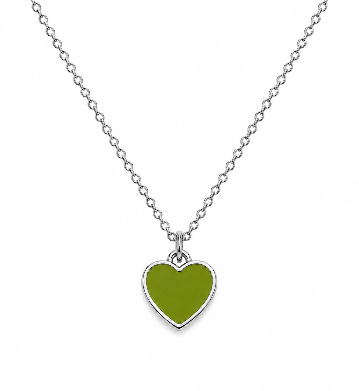 Silver Mini Heart Color Pop Necklace